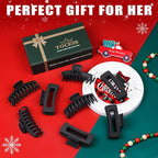 TOCESS 8 Pack Black Big Hair Claw Clips for Women Large Claw Clip for Thin Thick Curly Hair 90's Strong Hold 4.33 Inch Nonslip Matte Jumbo Hair Clips