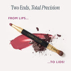 LAURA GELLER NEW YORK Retractable Dual-Ended Lip & Eyeshadow Brush | Two-in-One Tool for Applying Eye Makeup and Lipsticks with Ease | Travel Friendly Retractable Design