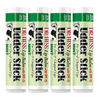 Dr. Hess Original Udder Stick SPF Lip Balm, Soothing Moisturizer Sun Screen Balm for Dry Lips with Jojoba, Beeswax & Shea Butter, Total Lip Care, Hydration & Repair, Mint Flavor, 4 Pack