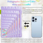 100 Pack Holographic Bags, Packaging Bags, Clear Window Resealable Odor Foil Pouch Bag for Food Storage and Lipgloss, Jewelry Lash (Purple, 4 x 6 Inch)