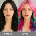 5PC Temporary Hair Color Spray Set, Pink Red Purple Blue Green Hair Spray for Women Kids Men, 1-Day Washable Hairspary for Halloween, Cosplay, Crazy Hair Day, Festivals & Parties