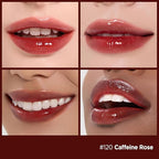 Laka Fruity Glam Tint, 4.5g/0.15oz, Glowing Lip Stain with Wide Color Spectrum, Hydrating & Lightweight Texture, Long-Lasting Bold Stain, Non-Sticky, Vegan, K-Beauty (#120 Caffeine rose)