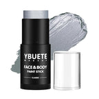 Silver Oil Based Face Body Paint Stick, Non-toxic Full-coverage Face Painting for Moon Goddess Makeup Halloween Cosplay Makeup, Waterproof Cream Silver Body Painting for Adults