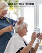 ULG Professional Hair Scissors Kit Right-Hand Razor Edge Barber Scissors Salon Hair Cutting Shears Made of Japanese Stainless Steel, Hand Sharpened 6.5 inch Rainbow