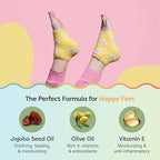 ZenToes Moisturizing Socks for Cracked Heel Treatment, Vitamin E, Olive Oil and Jojoba Oil Heel Socks, Stocking Stuffers for Women, Spa Self Care Gifts for Women (Yellow & White Daisies, Regular)