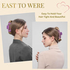 LuSeren 8 Pack Colorful Hair Clips for Women 4.3 Inch Large Hair Claw Clips for Women Thin Thick Curly Hair, Big Banana Clips,Strong Hold jaw clips