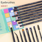 29pcs Black Professional Makeup Brush Set Kabuki Powder Concealers Eye shadows Blush Eyeliner Eyebrow Contour Eye blending Brushes (29pcs brush)