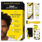 Reusable Hair & Beard Dye System for Men – Up to 5 Uses | 7-Minute Natural-Looking Gray Coverage | No-Drip Cream with SkinArmour® – Cleverman (Black for Black Men)