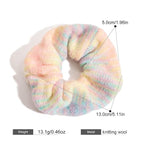 Thick Large Pink Hair Scrunchie for Women Soft Knit Scrunchie Everyday Stylish Tie Dye Hair Accessories