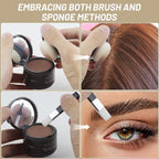 VOLLUCK Root Touch up Powder, Instant Hairline Powder for Thinning Areas and Gray Hair Coverage, Natural and Non-greasy Root Cover up for Women and Men (Hazel Brown, 0.14 Ounce)