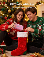 Bluetooth Speaker White Elephant Gifts: Christmas Stocking Stuffers for Men Adults Teens, 30H Playtime, Portable Wireless Speakers, Powerful Bass, Lightshow, Birthday Beach Vacation Essentials, Pink