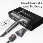 BEAUTURAL Hair Dryer, 1600W High-Speed Foldable Travel Blow Dryer, 110,000 RPM Brushless Motor Million Ionic for Fast Drying & Frizz Control, 3 Temps & 3 Speeds, Dual Voltage for Worldwide Use