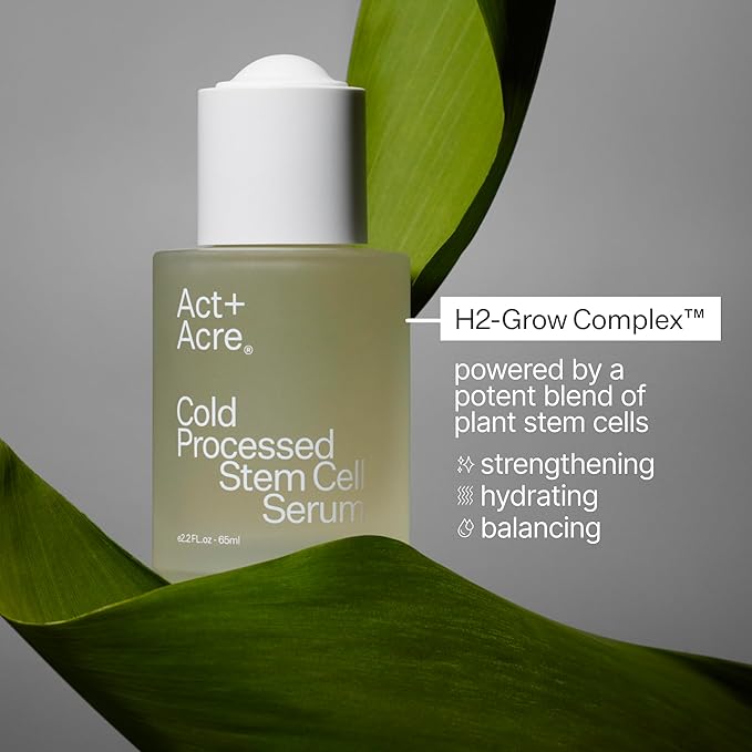 Act+Acre 3-Pack Mini Cold Processed Stem Cell Scalp Serum - Promotes Thicker, Fuller-Looking Hair - Soothes and Hydrates - Sulphate and Paraben Free - Aloe Vera for Improved Scalp Health