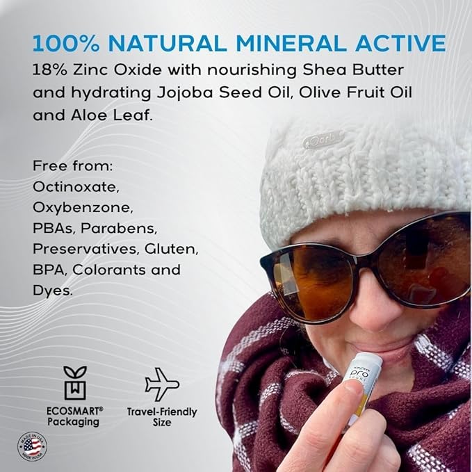 KINeSYS Pro Sport Lip Balm with Shea Butter, SPF30 Broad Spectrum, Moisturizing Lip Care for Outdoor Activities, Water-Resistant & UVA/UVB Protection, Clear Matte Finish (Pack of 2, 0.15 Ounce Each)