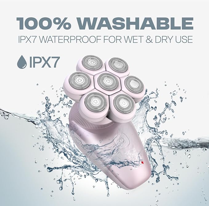 3-in-1 Electric Razor for Women, Painless Bikini Trimmer & Body Shaver, IPX7 Waterproof Wet/Dry, 120-Min Type-C Rechargeable, Gentle & Smooth Pink Shaver, Ideal Holiday Gift for Her