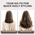 Aima Beauty Blow Dryer Brush - Ionic Ceramic Hot Air Brush for Frizz-Free Straightening & Voluminous Blowout, 2.3‘’/ 60mm Oval Barrel with Nylon Bristles, 360 Surrounded Vent, 3 Heat Settings, Pink