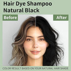 Black Hair Color Shampoo 3 in 1 for Gray Coverage, Long-lasting & Natural Tint, For Men & Women, Shampoo Para Canas, Easy Home Application, 16.9 Fl Oz