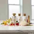 Jo Milano Game Of Spades Opal 4-Piece Gift Set | 3.4 oz Parfum Spray, 6.8 oz Body Cleanser, 6.8 oz Body Cream, 0.27 oz Refillable Atomizer | Long Lasting Fragrance for Men and Women (Unisex)