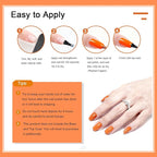 16.5ml Orange Nail Polish Large Volume Quick Drying Nail Polish, Fast Drying and Long Lasting Color Nail Art DIY Home Manicure Gift for Women