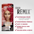 Got2b Color Remix, Customizable Semi-Permanent Hair Color, 092 Radical Red