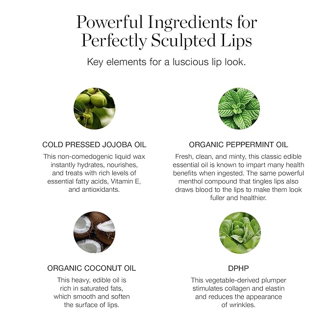 Ogee Tinted Sculpted Lip Oil - Lip Stain Made with 100% Organic Coconut Oil, Jojoba Oil, and Vitamin E - Best as Lip Balm, Lip Color or Lip Treatment - NOLANA