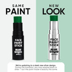 Blue Squid PRO Forest Green Face Paint Stick - Waterproof Body Paint for Adults & Kids Eye Black Baseball, Eyeblack Softball - Hypoallergenic Twist-Up Non-Toxic Makeup Stick for Cosplay, Sports, SFX