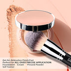 Makeup Brushes Daubigny Dual-ended Rounded Foundation Brush Powder Brush Perfect for Any Look Premium Luxe Hair Rounded Taperd Flawless Brush Ideal for Liquid, Cream, Powder,Blending