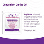iVIZIA Eyelid Cleansing Wipes for Sensitive Eyelid Cleansing, Preservative-Free, Micellar, No Rinse, Gentle Eye Makeup Remover, 20 Sterile Single-Use Wipes for Eyelids Packaging May Vary