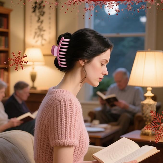 TOCESS 8 Pack Big Hair Claw Clips for Women Large Claw Clip for Thin Thick Curly Hair 90's Strong Hold 4.33 Inch Nonslip Matte Jumbo Hair Clips (8 Pcs)