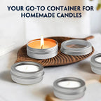 24 Pack 2 Ounce Screw Top Aluminum Tin Jar with Screw Clear Lid and Blank Labels, Refillable 60ml Metal Containers for Lip Balms, Candles, Salves, Spices, Crafts (Silver)