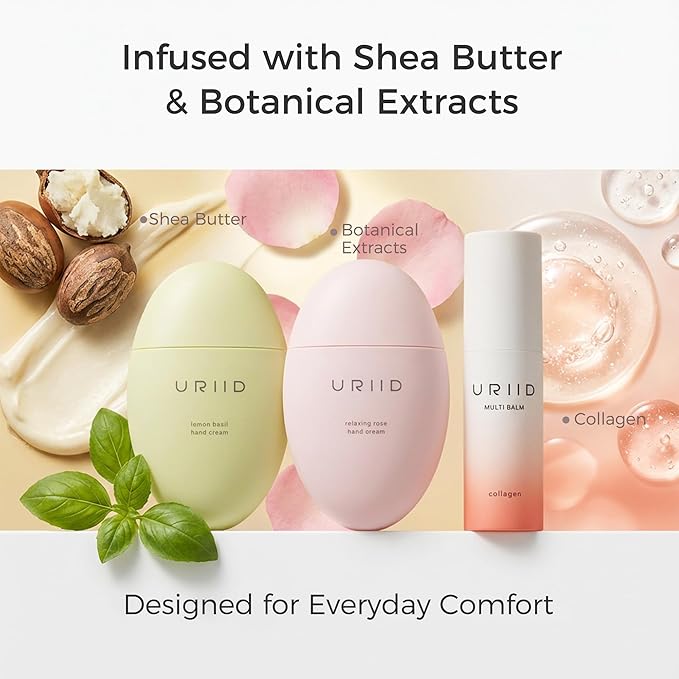 3-in-1 Winter Hand & Multi Care Bundle – Lemon & Rose Hand Creams with Collagen Balm, Gifting Bundle