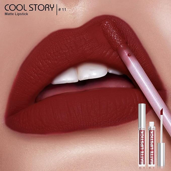 COOL STORY Matte Lip Stain Tint Highly Pigmented Color Long-Lasting Waterproof (11)