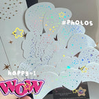 Glitter Freckles, Holographic Face and Body Glitter Tattoo Sparkle for Women Gold Glow Cosmetic Star Makeup Accessories for Festival Rave (Holographic&Gold)