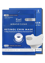 Rael Retinol Chin Mask with Miracle Clear Barrier Cream - Face Masks and Moisturizer, 2 Step System, Niacinamide, Ceramide NP, Korean Skincare (5 Kits)
