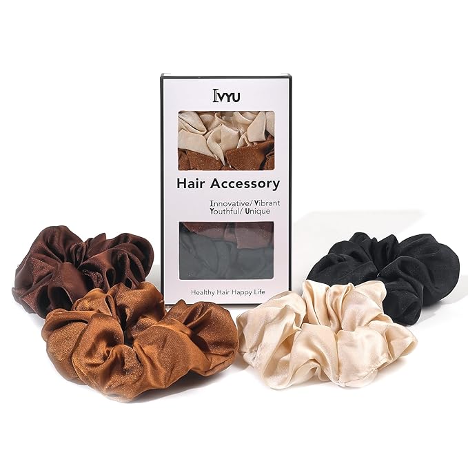 Hair Scrunchies for Women - Hair Ties No Damage Both for Thick Hair or Thin Hair Curl Hair No Crease Scrunchies Ponytail Holder No Hurt Your Hair