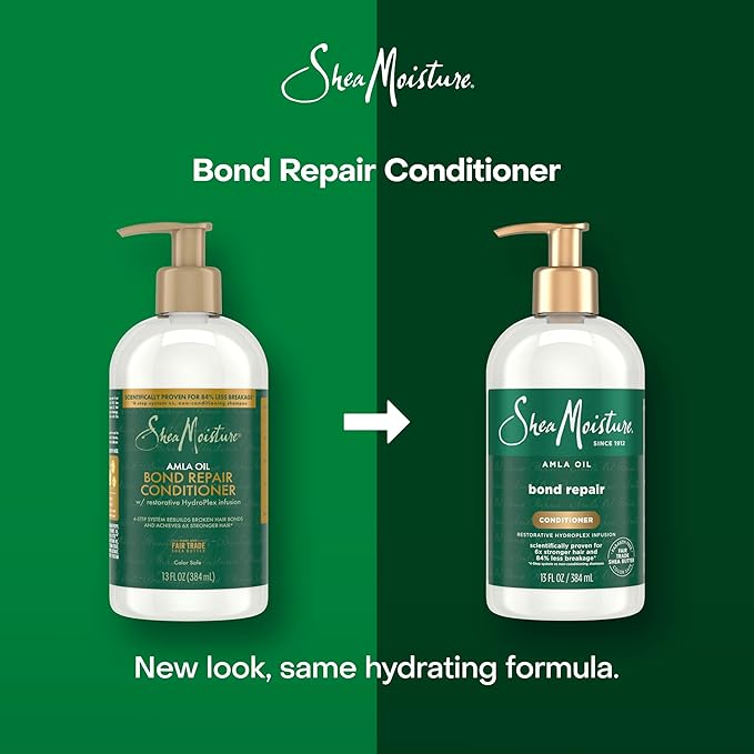 Shea Moisture Bond Repair Conditioner Amla Oil Strengthens And Repairs Hair Bonds With Hydroplex Technology And Amla Oil For Less Breakage With Restorative HydroPlex Infusion 13 FlOz