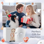 Red Light Therapy for Face,LED Face Mask Light Therapy,USB C Rechargeable,Infrared Light Therapy Mask LED Silicone Mask