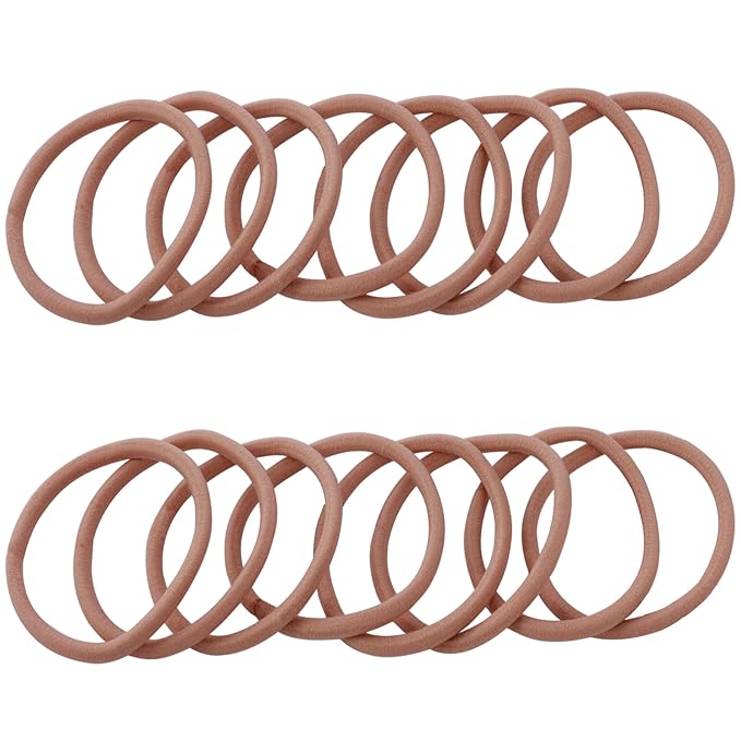 100PCS Hair Tie, 4MM Elastic Hair Ties No Damage Ponytail Holder for Women, Men and Girls (4mm Beige Blonde)