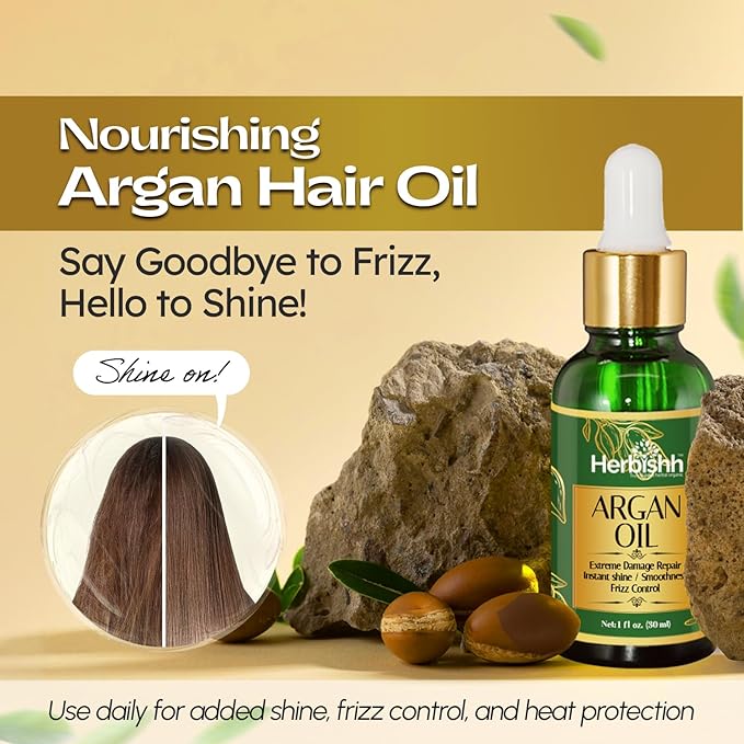 Herbishh Hair Color Shampoo for Gray Hair – Natural Hair Dye Shampoo – Lasts Up To 3-4 Weeks – 500ML – 3-In-1 Hair Color – Colors, Cleanses, and Conditions (Dark Brown Gift Set)