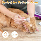 200 Pcs Large Cotton Swabs for Pet Care, 6 Inch Long Cotton Swabs with Bamboo Handle, Professional Dog Ear Swabs, Absorbency Big Cotton Tips, Pet Cleaning Solution Supplies