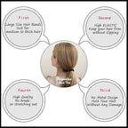 Elastic Hair Ties for Thick Heavy and Curly Hair 120 Pcs, Hair Bands for Women's Hair Black Ponytail Holders Bulk (4mm)