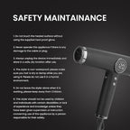 Hair Dryer for salon-1800W high Speed Powerful Blow Dryer with a110,000 RPM Lightweight Turbo Heat for Fast Drying-Black