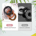 JessLab Spiral Hair Ties for Women, 10-Pack Traceless No-Damage Ponytail Holders, Coils Hair Bands for Girls, Assorted Colors