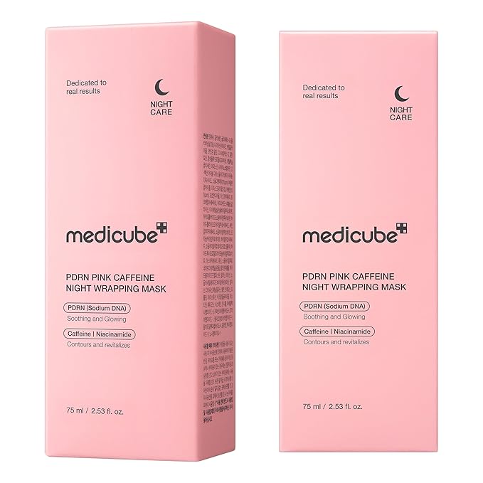 medicube Wrapping Mask PDRN Caffeine Overnight Peel Off Facial Mask | Firming, Depuffing & Hydration | Caffeine, Collagen For Refined, Glass Skin & Face Contour Support | Korean Skin Care, 2.53 fl.oz