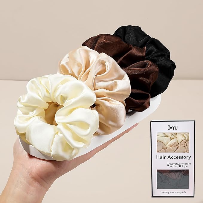 Hair Scrunchies for Women - Hair Ties No Damage Both for Thick Hair or Thin Hair Curl Hair No Crease Scrunchies Ponytail Holder No Hurt Your Hair