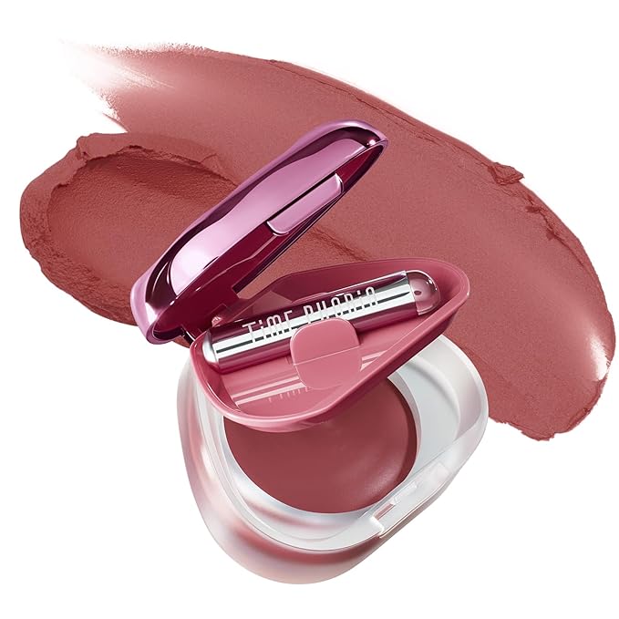 ORBITA LIP AND CHEEK BLURRING POT | Lip & Cheek Tint with Soft Velvety Mud Texture, Blur Matte Finish Lipstick, Featherlight, Multi-Use Makeup, Buildable Color, Long-Wearing (012 Mars)