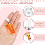 200 Pcs Mini Glass Oil Dropper Bottle Bulk, Clear Essential Small Empty Bottles Sample Containers Perfume Liquid Vials with Cap for Traveling (5 ml,Rose Gold)