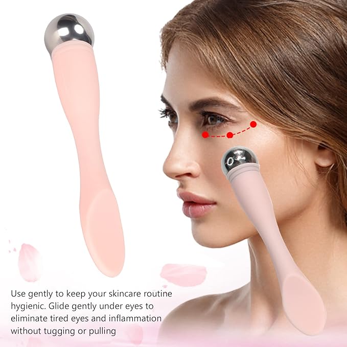 Eye Cream Applicator Wand, Eye Cream Spatula Roller Face Roller Massager Tool Eye Massage Stick for Reducing Puffiness Wrinkle