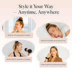 Kitsch Satin Scrunchies for Women – No Crease Hair Ties – Soft Satin Hair Scrunchies for Girls – Frizz Free, Gentle, Stylish Hair Accessories | Ideal Gifts for Women – Black, 5 pcs