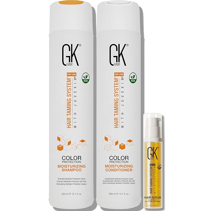 GK HAIR Color Protection Moisturizing Shampoo and Conditioner with Argan Hair Oil Combo free from Paraben and Sulfae for Damaged Frizzy Oily and Dry Hairs
